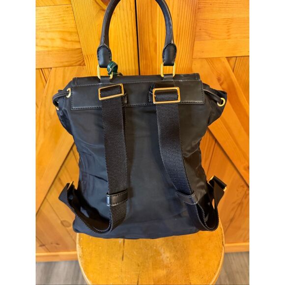 Tory Burch Perry Nylon Backpack Black Cinch (6207) - Picture 3 of 12